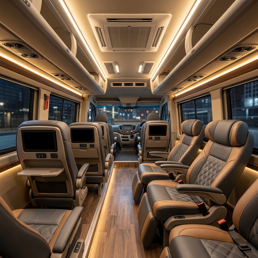 Force Urbania interior — luxury reclining seats