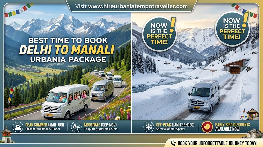 Best Time to Book Delhi to Manali Urbania Package