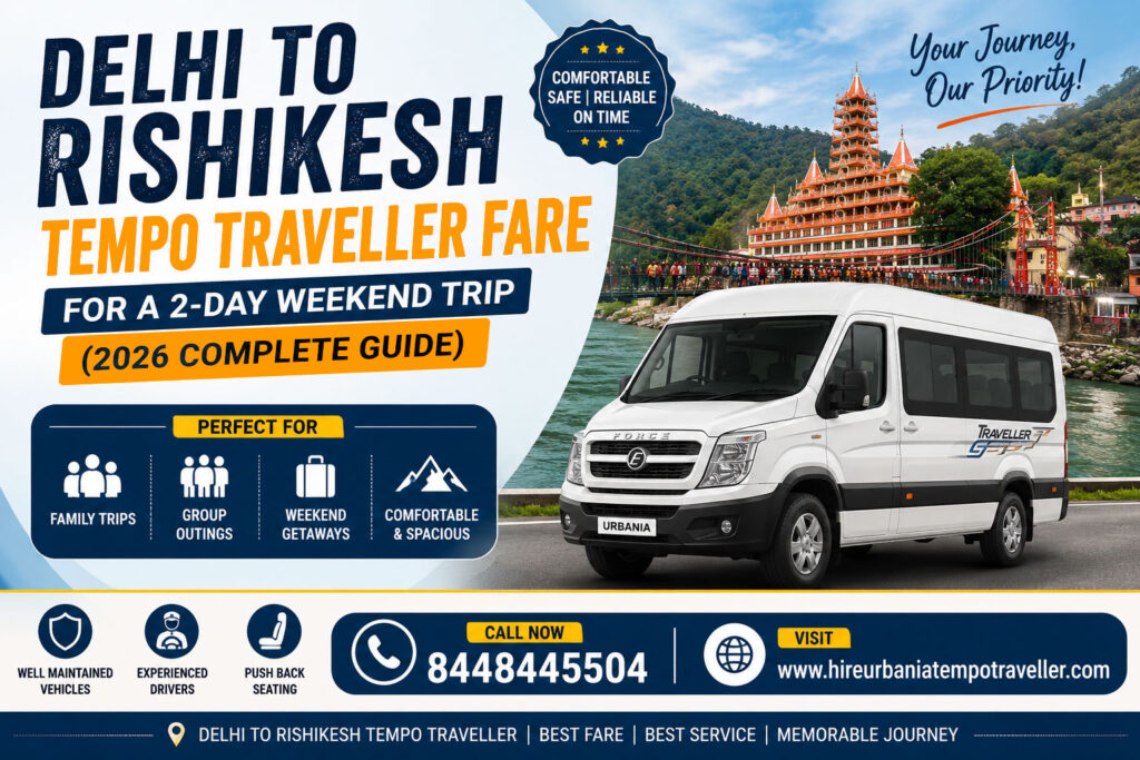 Delhi to Rishikesh Tempo Traveller Fare Guide